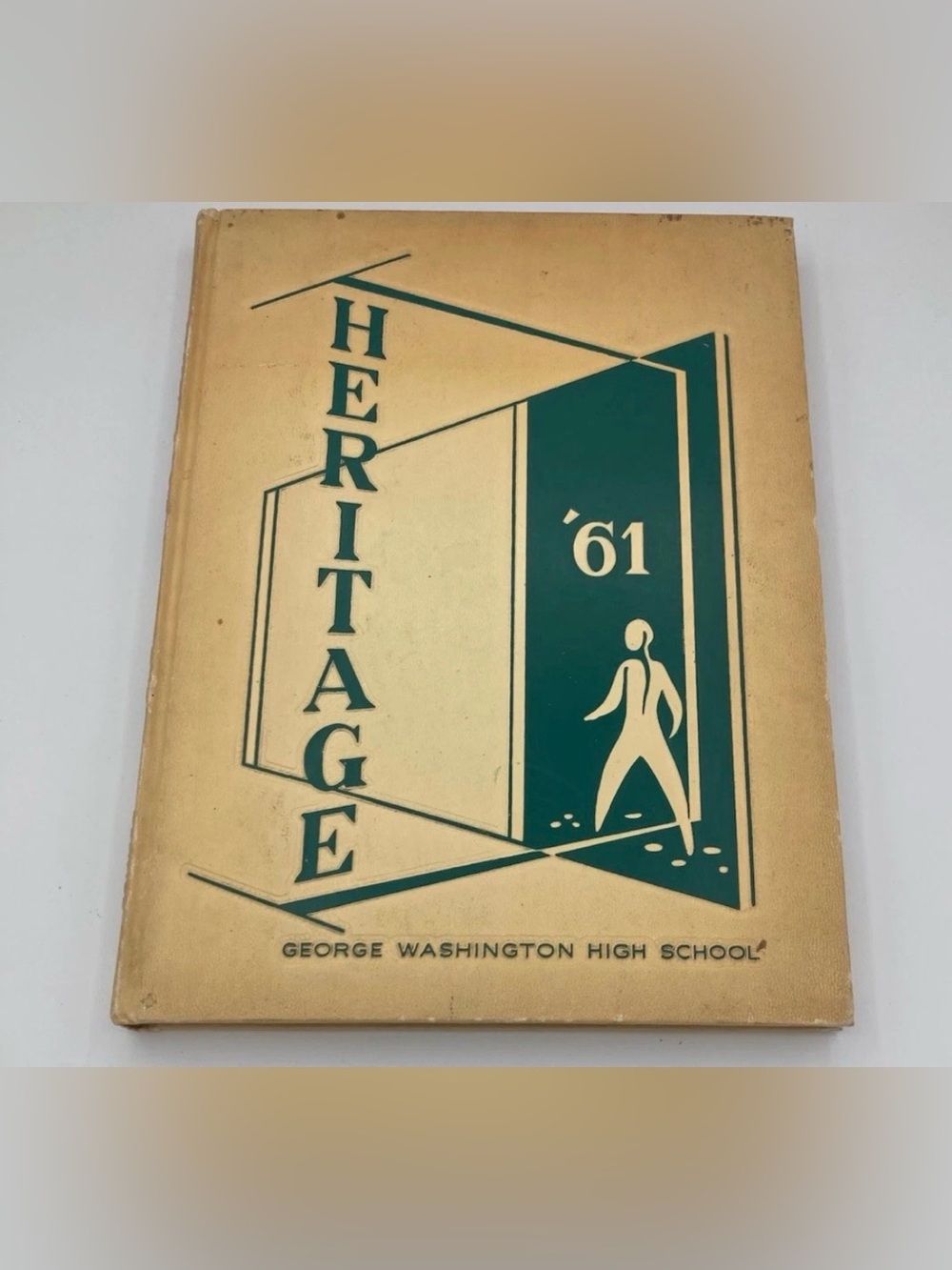 'Heritage '61' Vintage Yearbook - Green & Cream Cover
